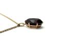 9ct Yellow Gold Garnet Pendant & Chain