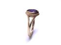 9ct Yellow Gold Amethyst Solitaire Ring