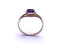 9ct Yellow Gold Amethyst Solitaire Ring