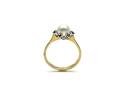 18ct Yellow Gold Pearl & Sapphire Ring