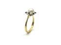 18ct Yellow Gold Pearl & Sapphire Ring