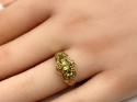 9ct Yellow Gold Peridot 3 Stone Ring