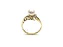 9ct Yellow Gold Pearl & Diamond Ring