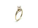 9ct Yellow Gold Pearl & Diamond Ring