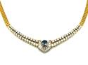 14ct Sapphire & Diamond Necklet