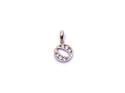 14ct Yellow Gold CZ Initial O Pendant