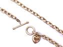 9ct Yellow Gold Heart T-Bar Necklet