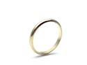 9ct Yellow Gold Plain D Shape Wedding Ring 2mm