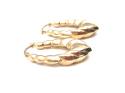 9ct Oval Creole Hoop Earrings