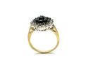 9ct Black & White Diamond Cluster Ring