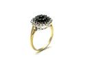 9ct Black & White Diamond Cluster Ring