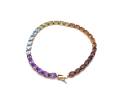 9ct Yellow Gold Multi Stone Bracelet