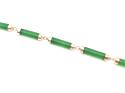 9ct Yellow Gold Jade Bar Bracelet