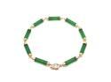 9ct Yellow Gold Jade Bar Bracelet