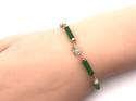 9ct Yellow Gold Jade Bar Bracelet