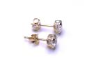 9ct Yellow Gold CZ Stud Earrings 5mm