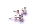 9ct Yellow Gold CZ Stud Earrings 6mm