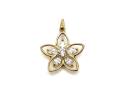 9ct Yellow Gold CZ Daisy Pendant