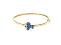 9ct Yellow Gold Enamel Fish Baby Bangle