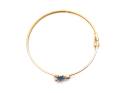 9ct Yellow Gold Enamel Fish Baby Bangle