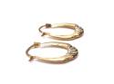 9ct Two Colour Gold Oval Creole Hoops