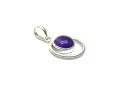 Silver Amethyst Round Pendant