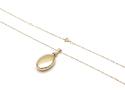 9ct Yellow Gold Oval Ashes Locket & Chain