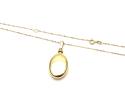 9ct Yellow Gold Oval Ashes Locket & Chain