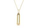 9ct Yellow Gold Cylinder Ashes Locke & Chain