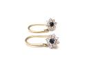 9ct Yellow Gold Sapphire & Diamond Earrings