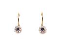 9ct Yellow Gold Sapphire & Diamond Earrings