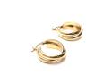 9ct Yellow Gold Crossover Hoop Earrings