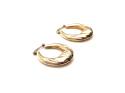 9ct Yellow Gold Patterned Hoop Earrings