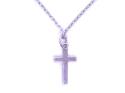 9ct White Gold Chain & Cross Pendant