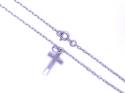 9ct White Gold Chain & Cross Pendant