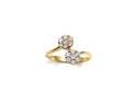 18ct Yellow Gold Diamond Double Cluster Ring