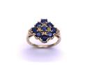 9ct Sapphire & Yellow Diamond Ring