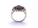 9ct Sapphire & Yellow Diamond Ring