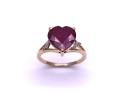 9ct Malagasy Ruby & Zircon Heart Ring