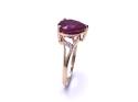 9ct Malagasy Ruby & Zircon Heart Ring