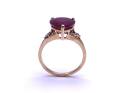 9ct Malagasy Ruby & Zircon Heart Ring