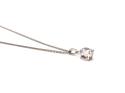 9ct White Gold CZ Pendant And Chain