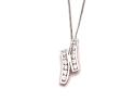 9ct White Gold CZ Pendant & Chain