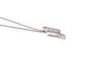 9ct White Gold CZ Pendant & Chain