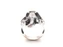 Silver Elephant Head Ring