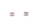 Silver Cz Cc Stud Earrings