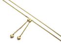 9ct Yellow Gold Lariat Spiga Necklet