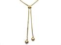 9ct Yellow Gold Lariat Spiga Necklet