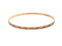 9ct Yellow Gold Patterned Full Bangle