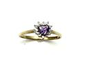 9ct Amethyst & Diamond Cluster Ring